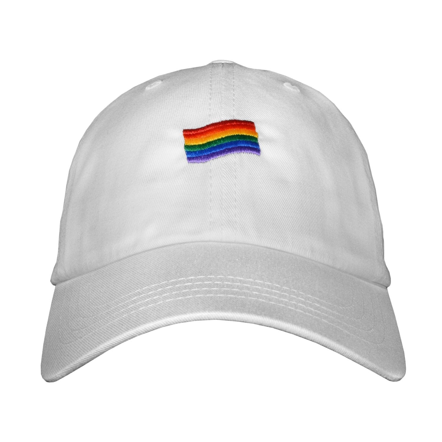 Pride Flag Dad Hat - Embroidered Unstructured Cotton Twill Adjustable Cap