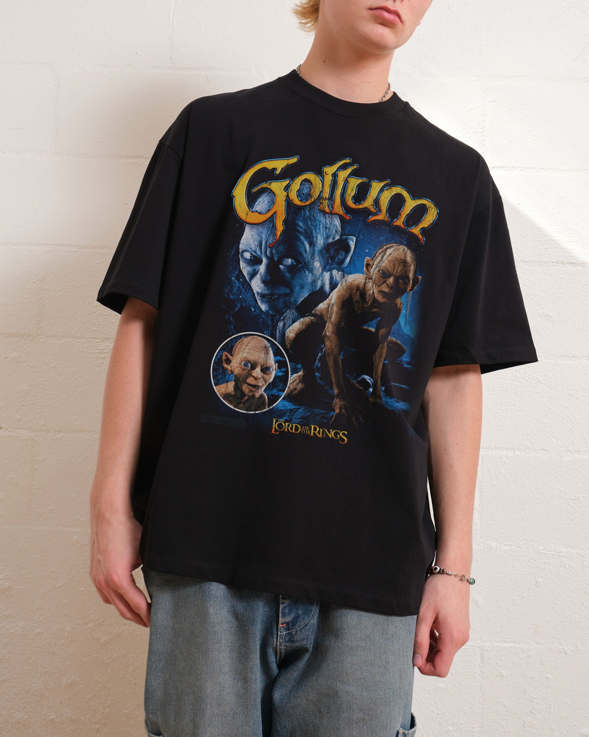 Vintage Gollum Oversized T-Shirt - Lord of the Rings Graphic Tee Unisex 100% Combed Cotton