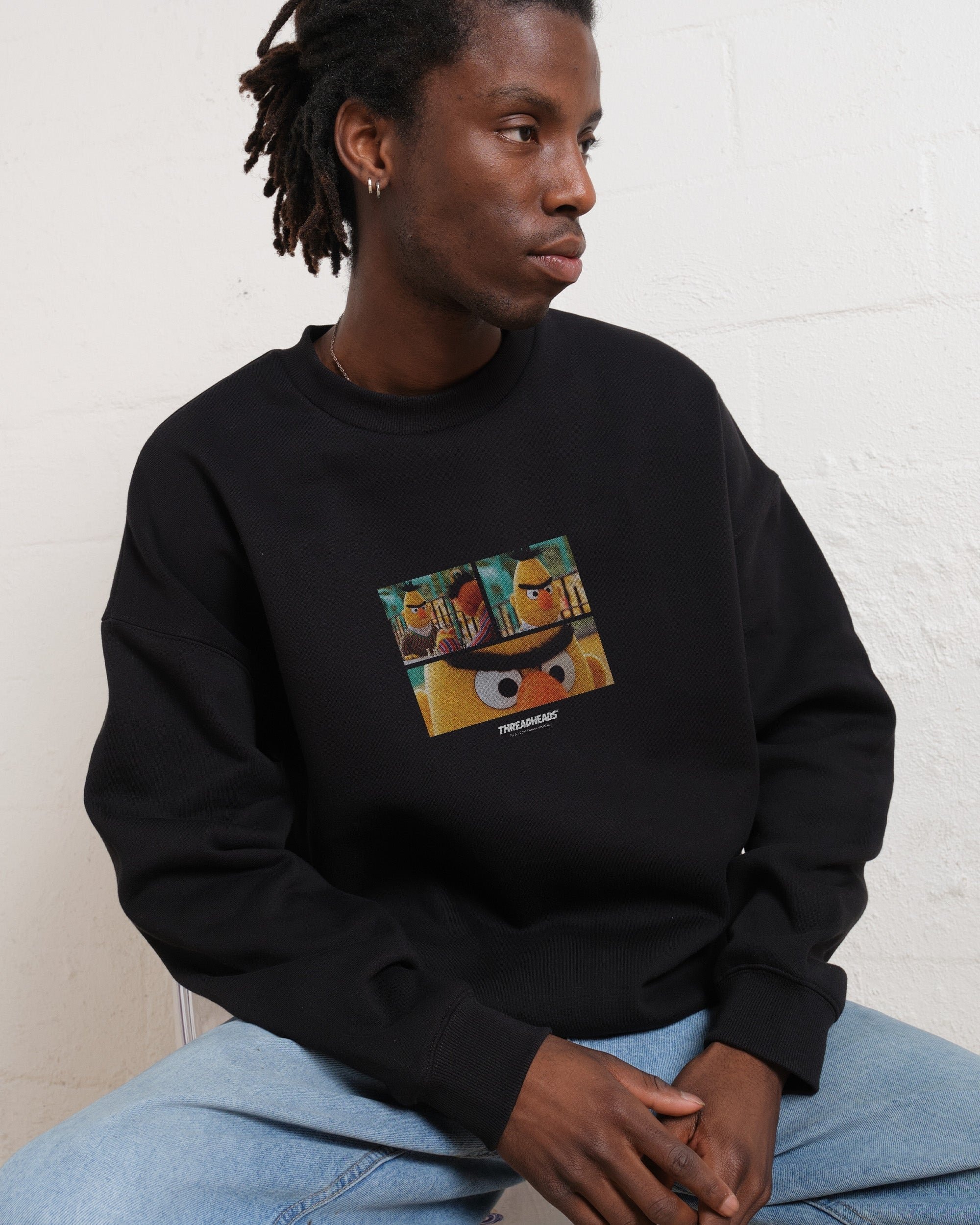 Angry Bert Sweatshirt Sesame Street Premium Graphic Sweatshirt
