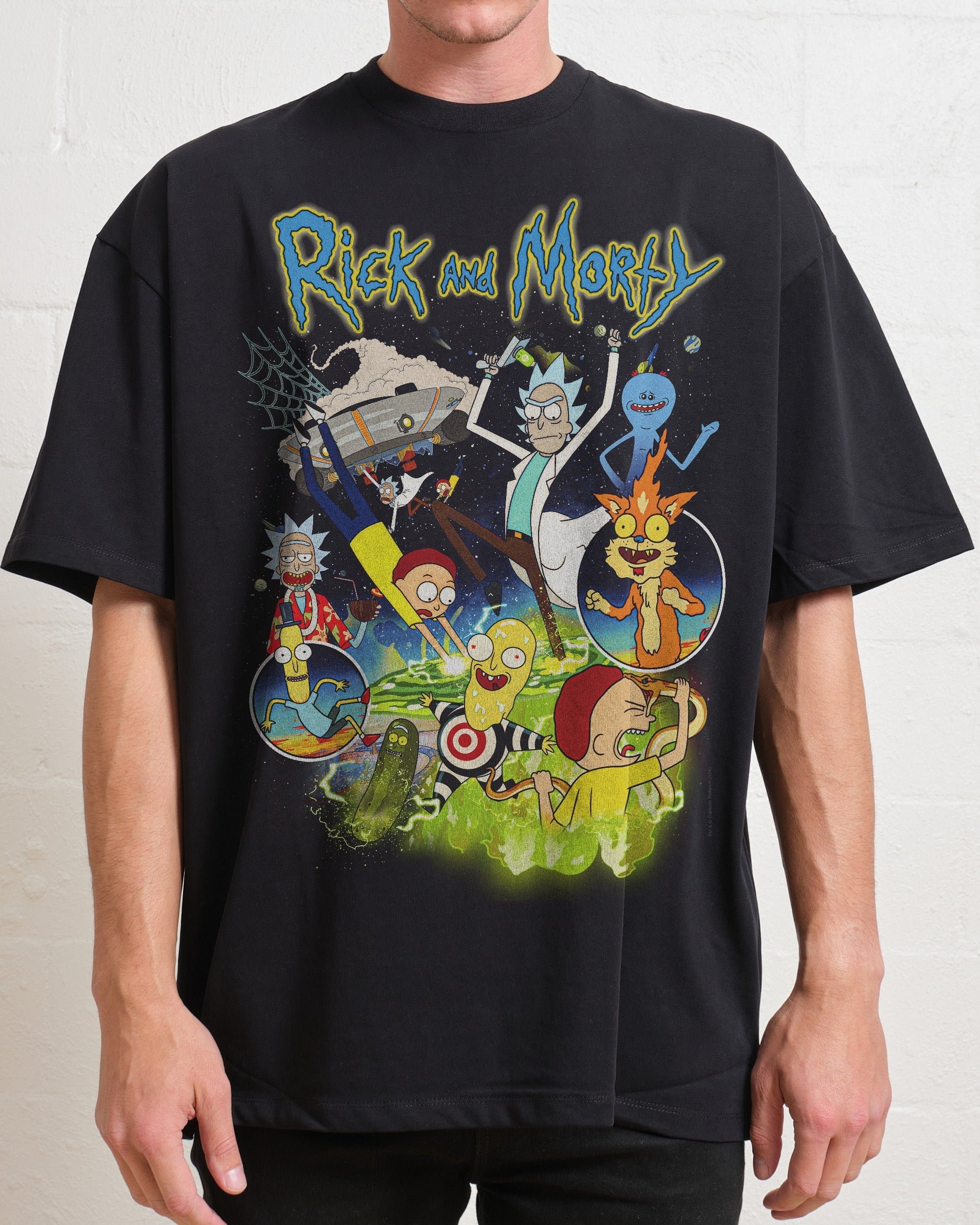 Rick and Morty Vintage Oversized Graphic T-Shirt Unisex 100% Combed Cotton