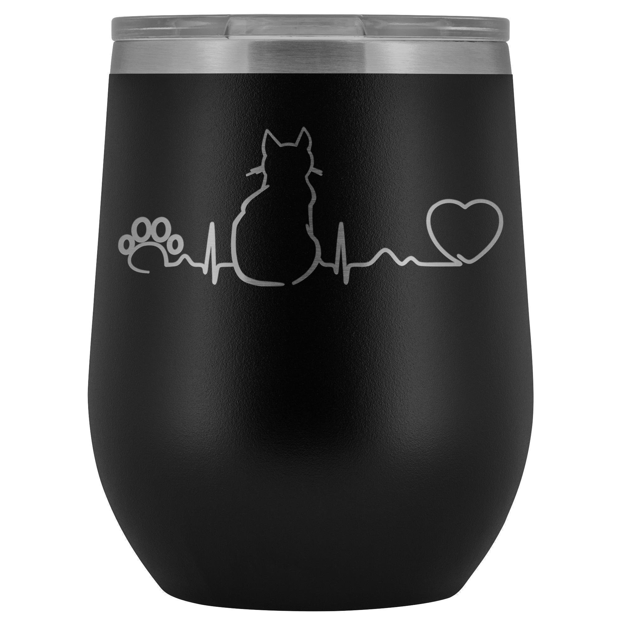 Cats Cat Pulse 12oz Stainless Steel Wine Tumbler - Polar Camel Insulated Tumbler