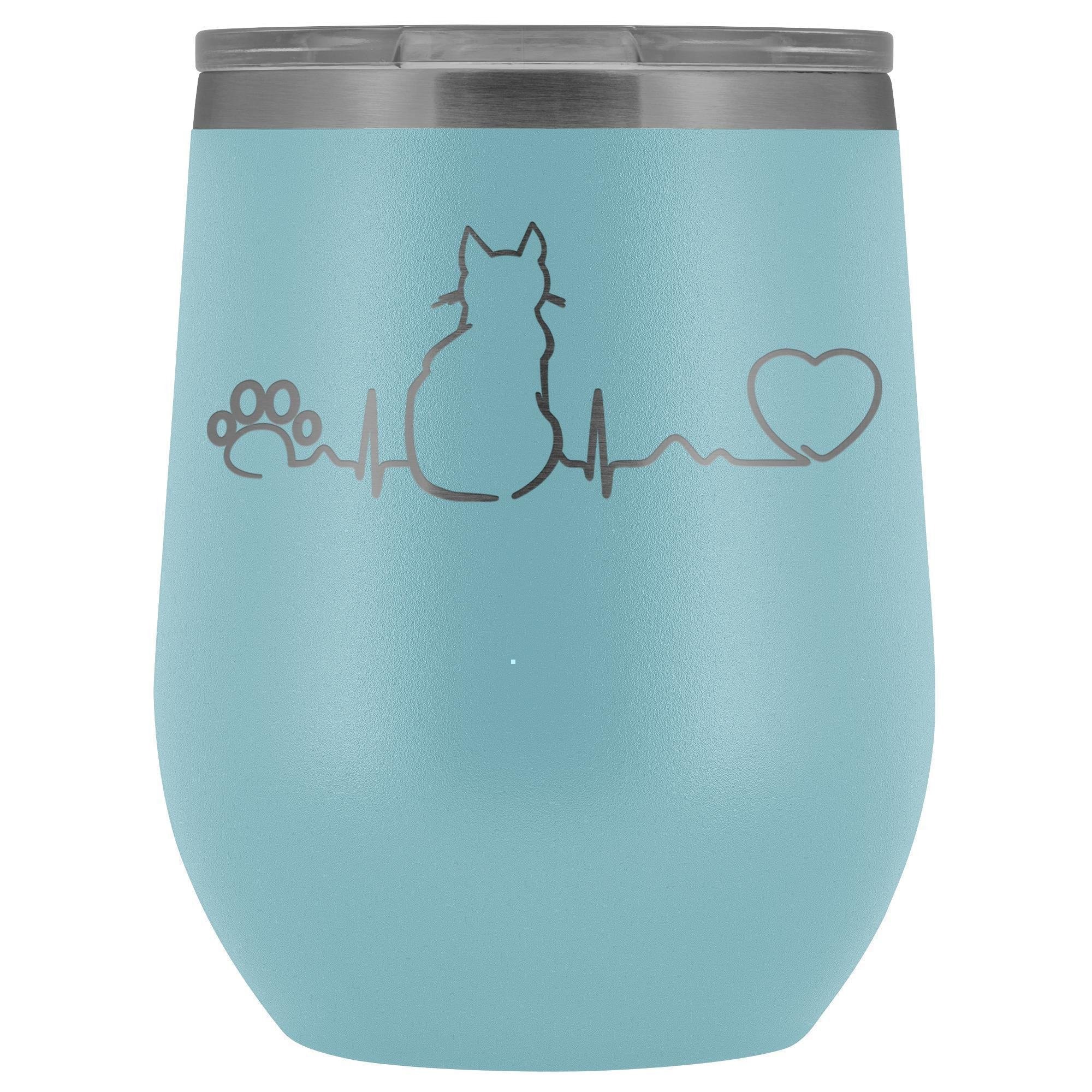 Cats Cat Pulse 12oz Stainless Steel Wine Tumbler - Polar Camel Insulated Tumbler