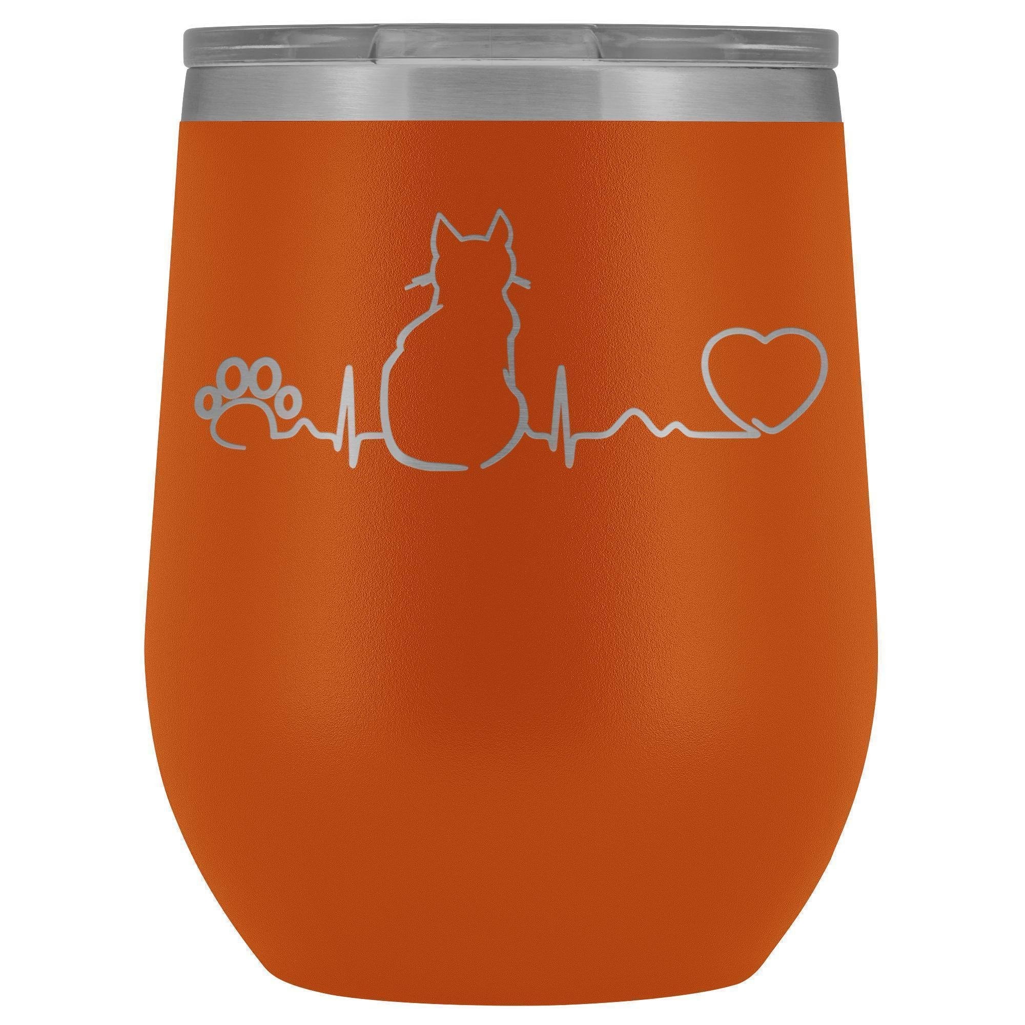 Cats Cat Pulse 12oz Stainless Steel Wine Tumbler - Polar Camel Insulated Tumbler