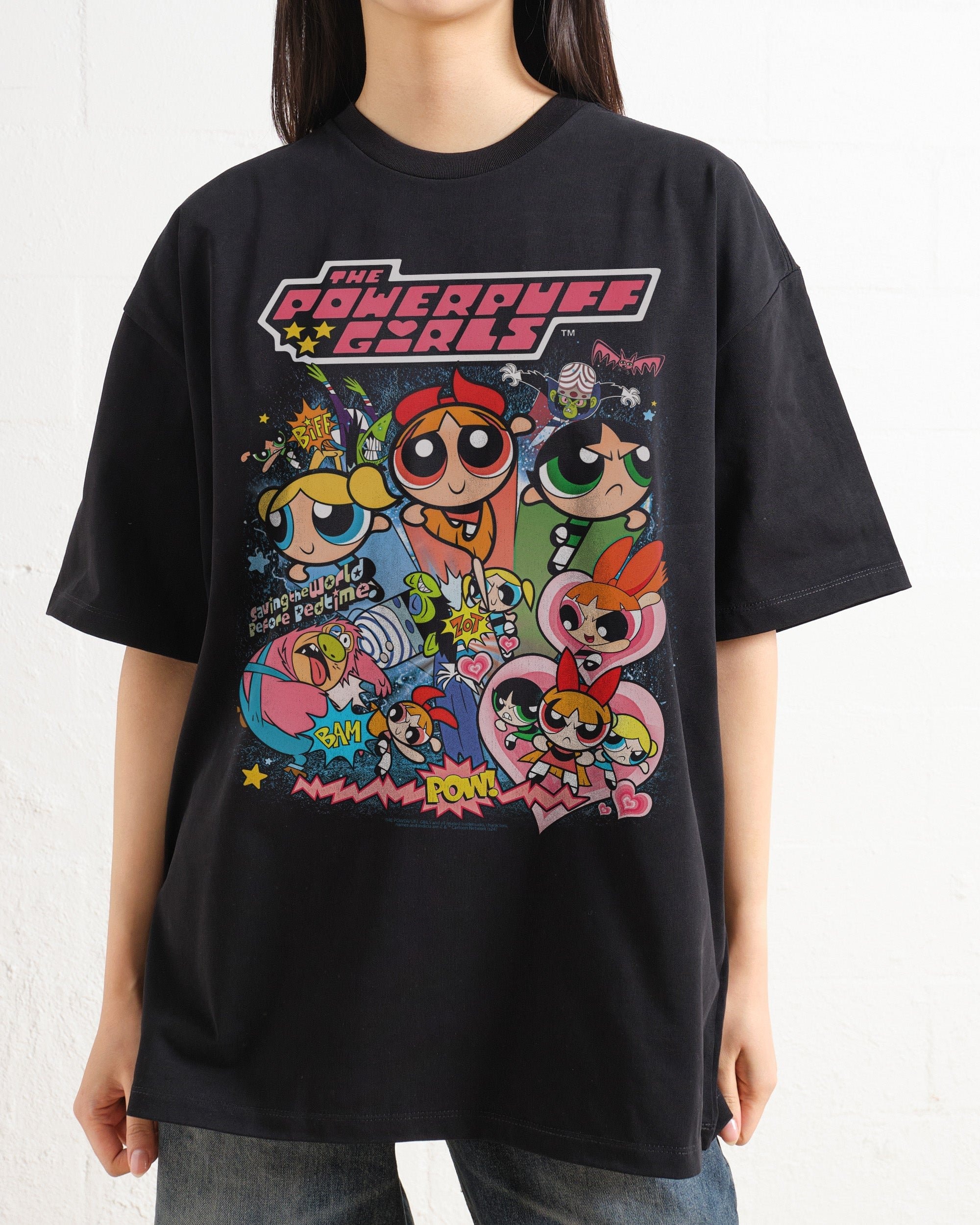 Powerpuff Girls Vintage Oversized Graphic T-Shirt Unisex 100% Combed Cotton