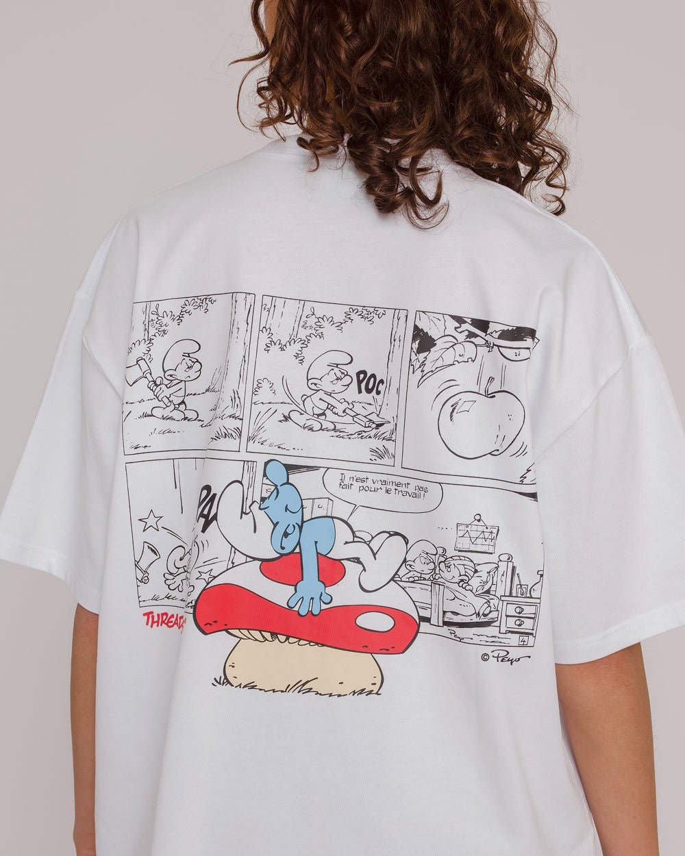 Smurf Story Oversized Graphic T-Shirt Unisex 90s Boxy Fit 100% Combed Cotton