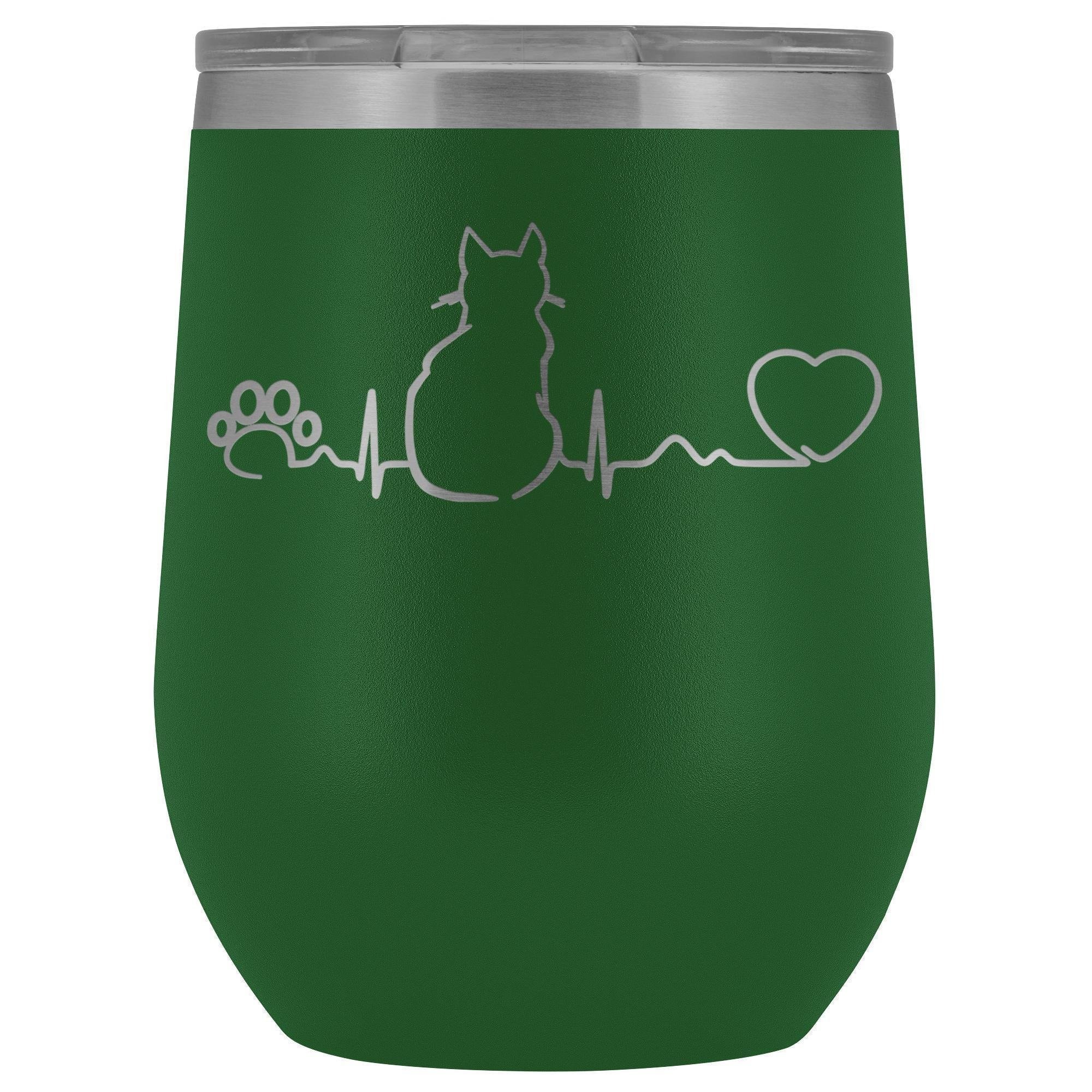 Cats Cat Pulse 12oz Stainless Steel Wine Tumbler - Polar Camel Insulated Tumbler