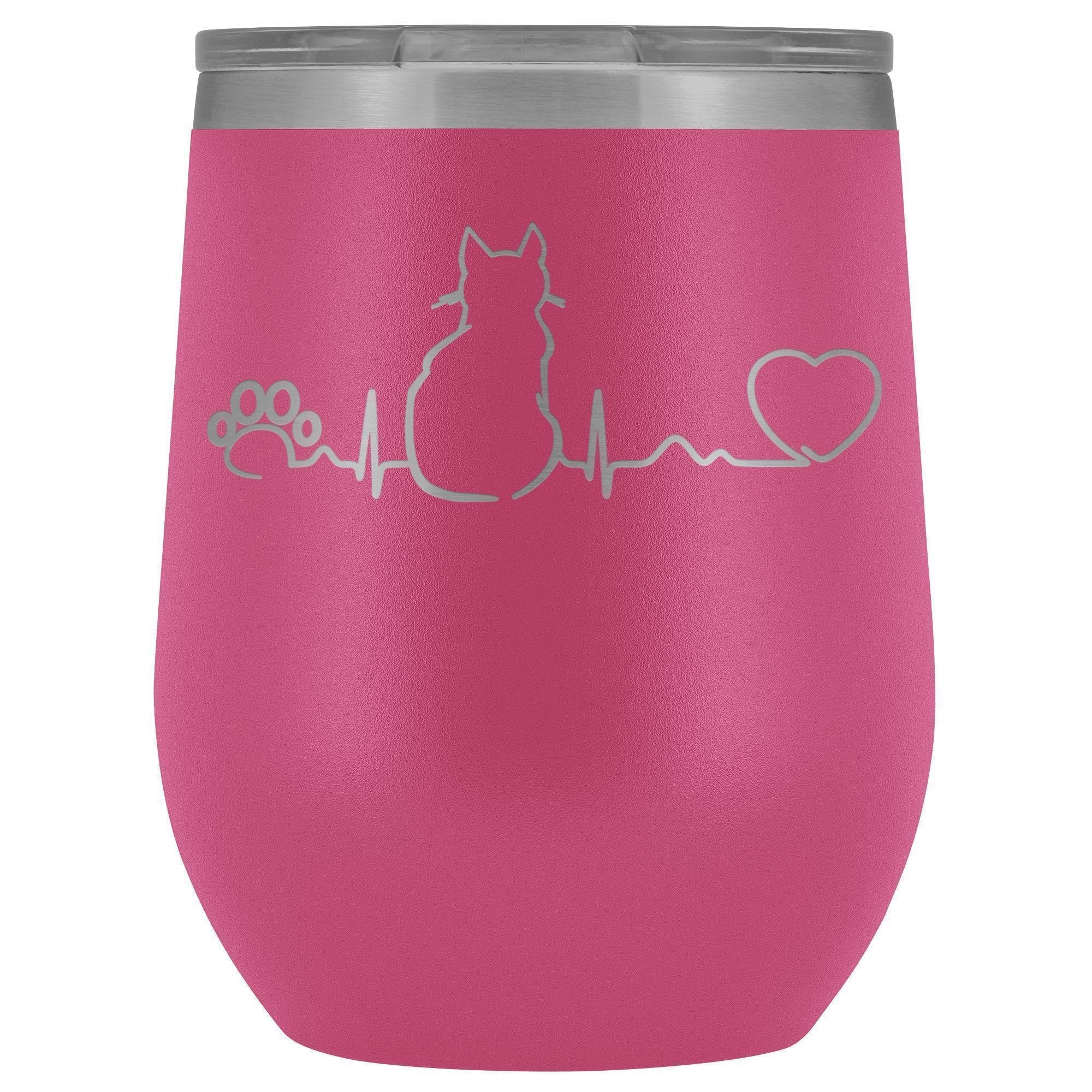 Cats Cat Pulse 12oz Stainless Steel Wine Tumbler - Polar Camel Insulated Tumbler