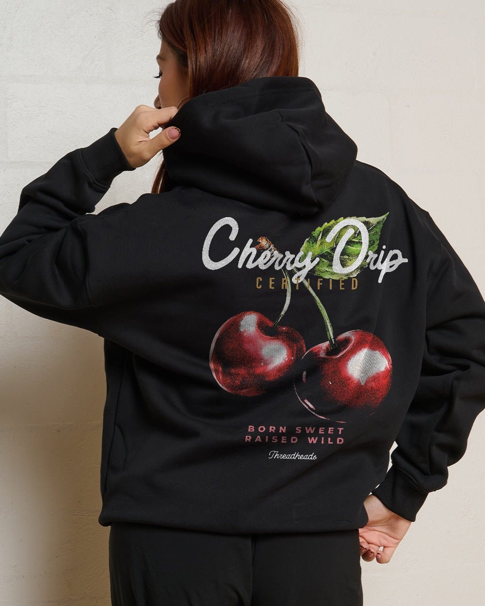 Cherry Drip Hoodie - Premium Unisex Graphic Hoodie 340 GSM Cotton Blend