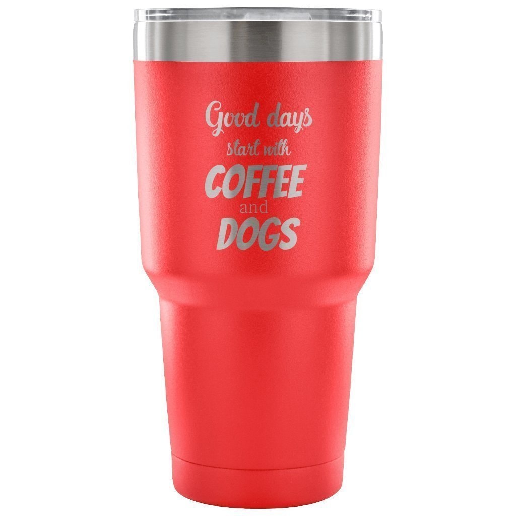 Coffee and Dogs 30oz Vacuum Tumbler for Veterinarians