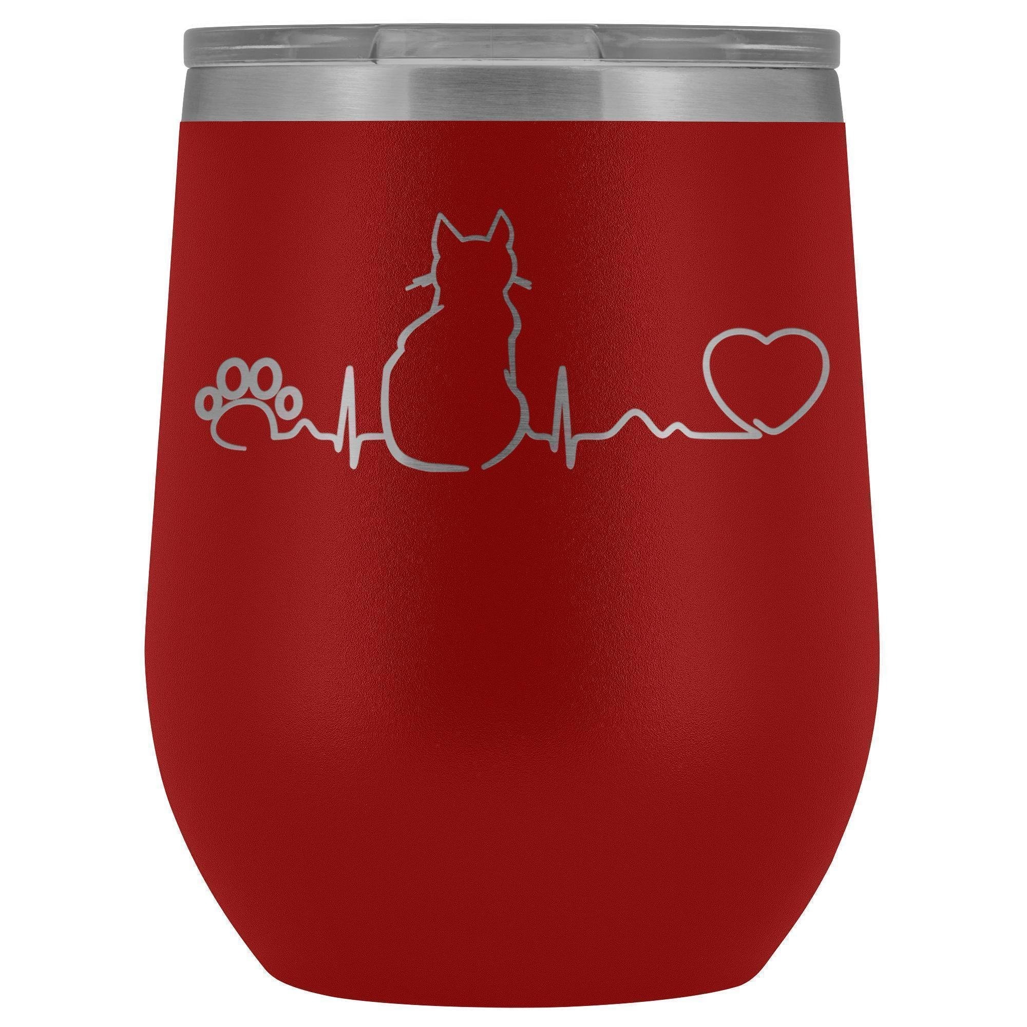 Cats Cat Pulse 12oz Stainless Steel Wine Tumbler - Polar Camel Insulated Tumbler