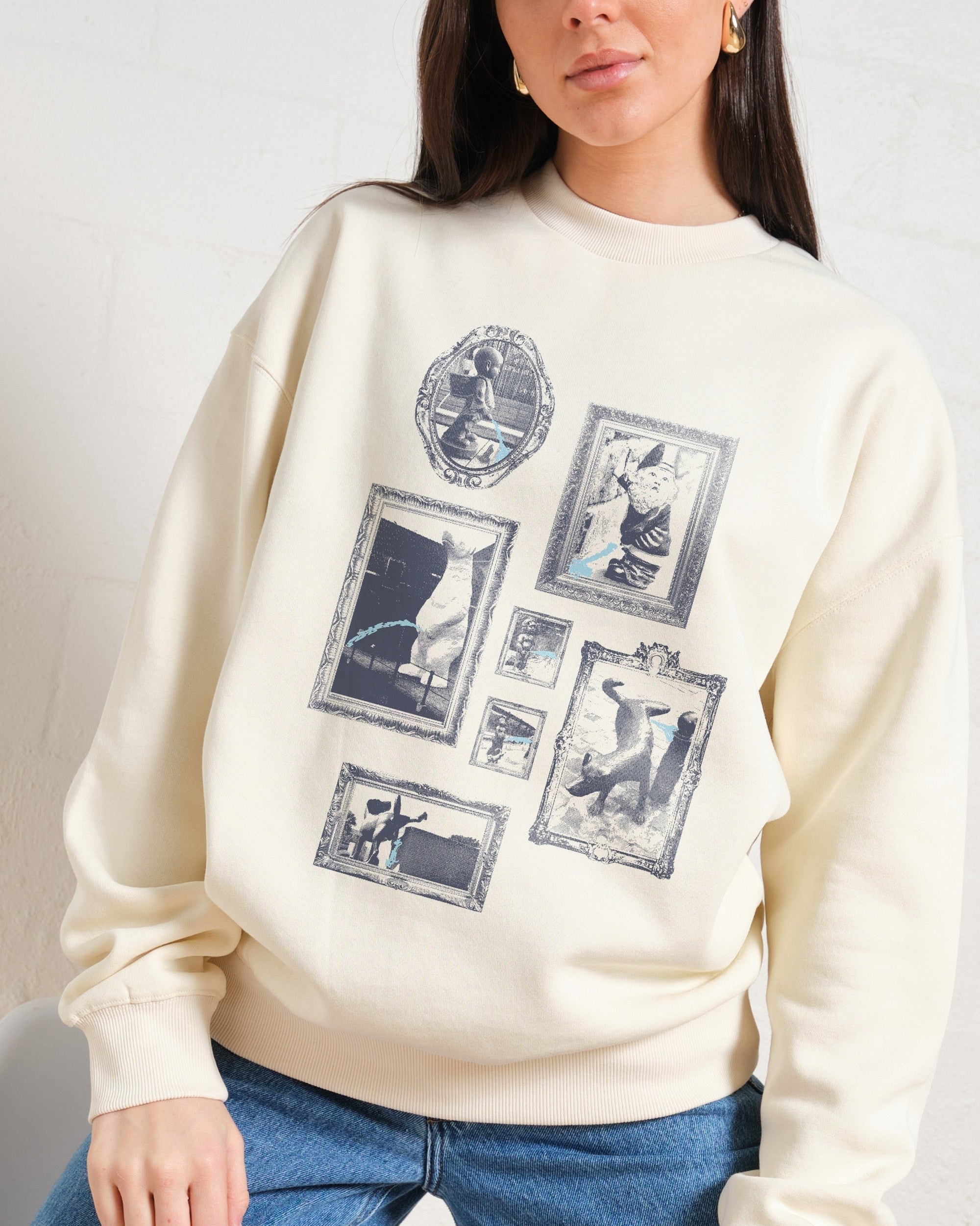 Pissing Statues Sweatshirt - Premium Unisex Graphic Sweatshirt