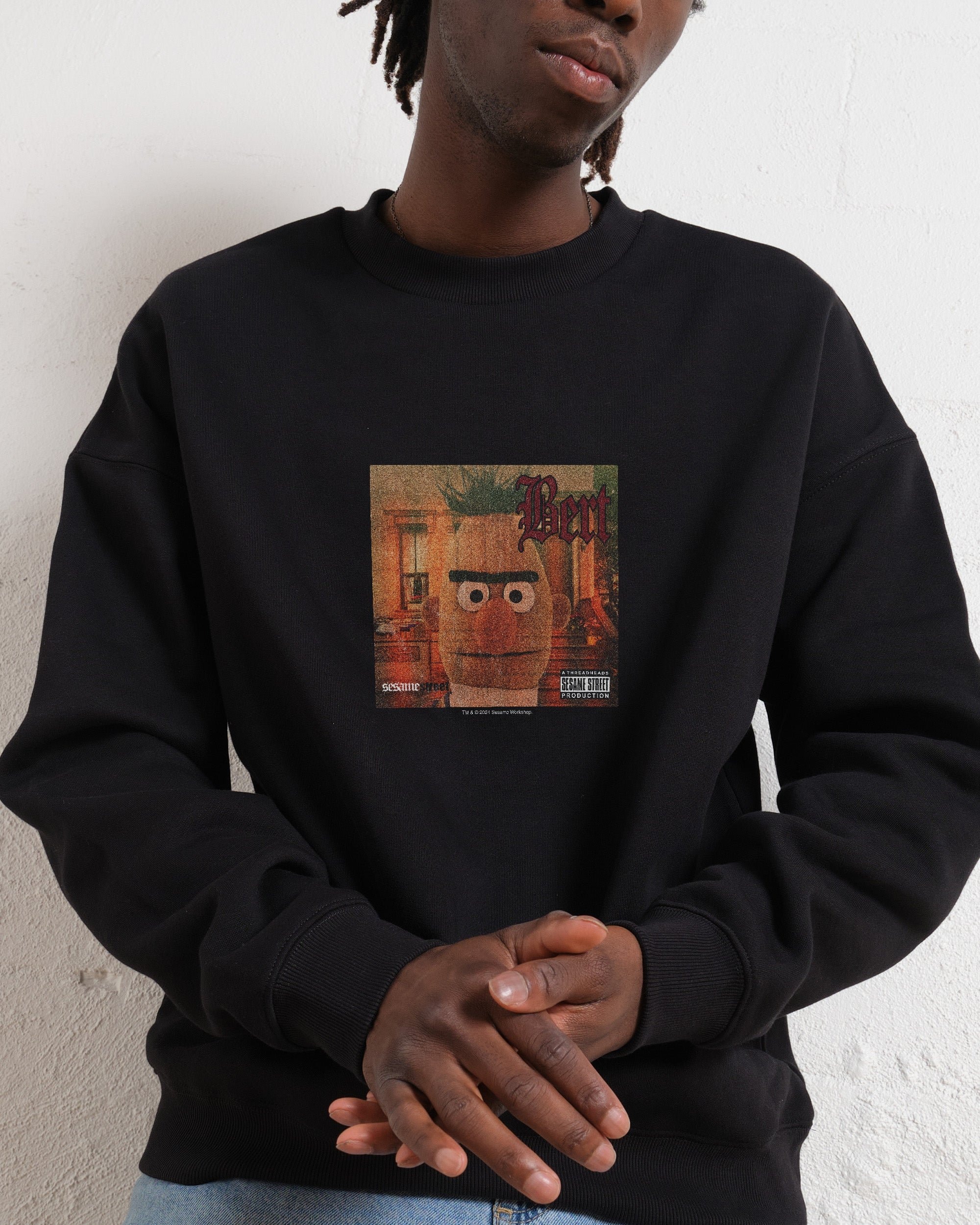 Bertmatic Sesame Street Collab Premium Graphic Sweatshirt - 340 GSM Cotton Blend