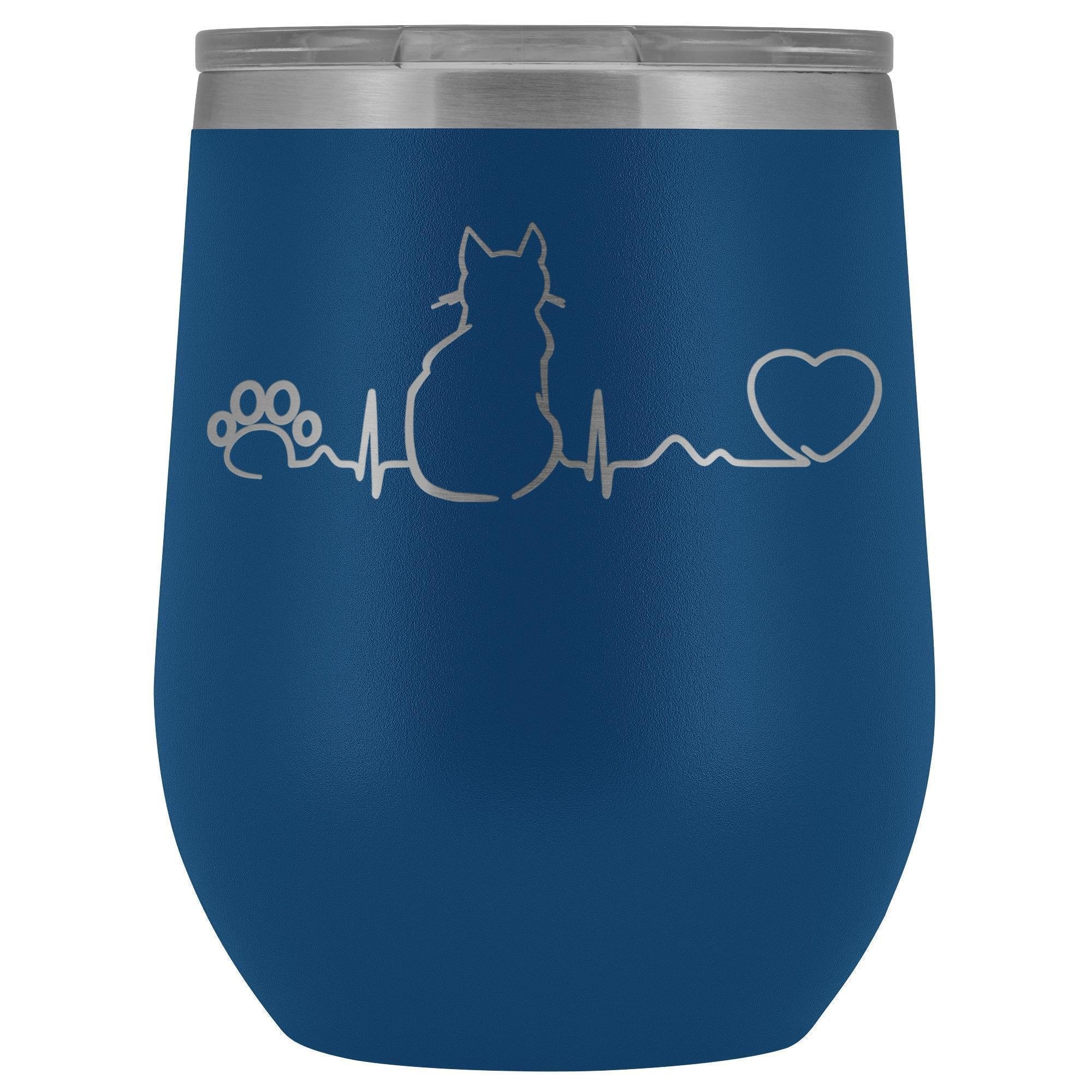 Cats Cat Pulse 12oz Stainless Steel Wine Tumbler - Polar Camel Insulated Tumbler