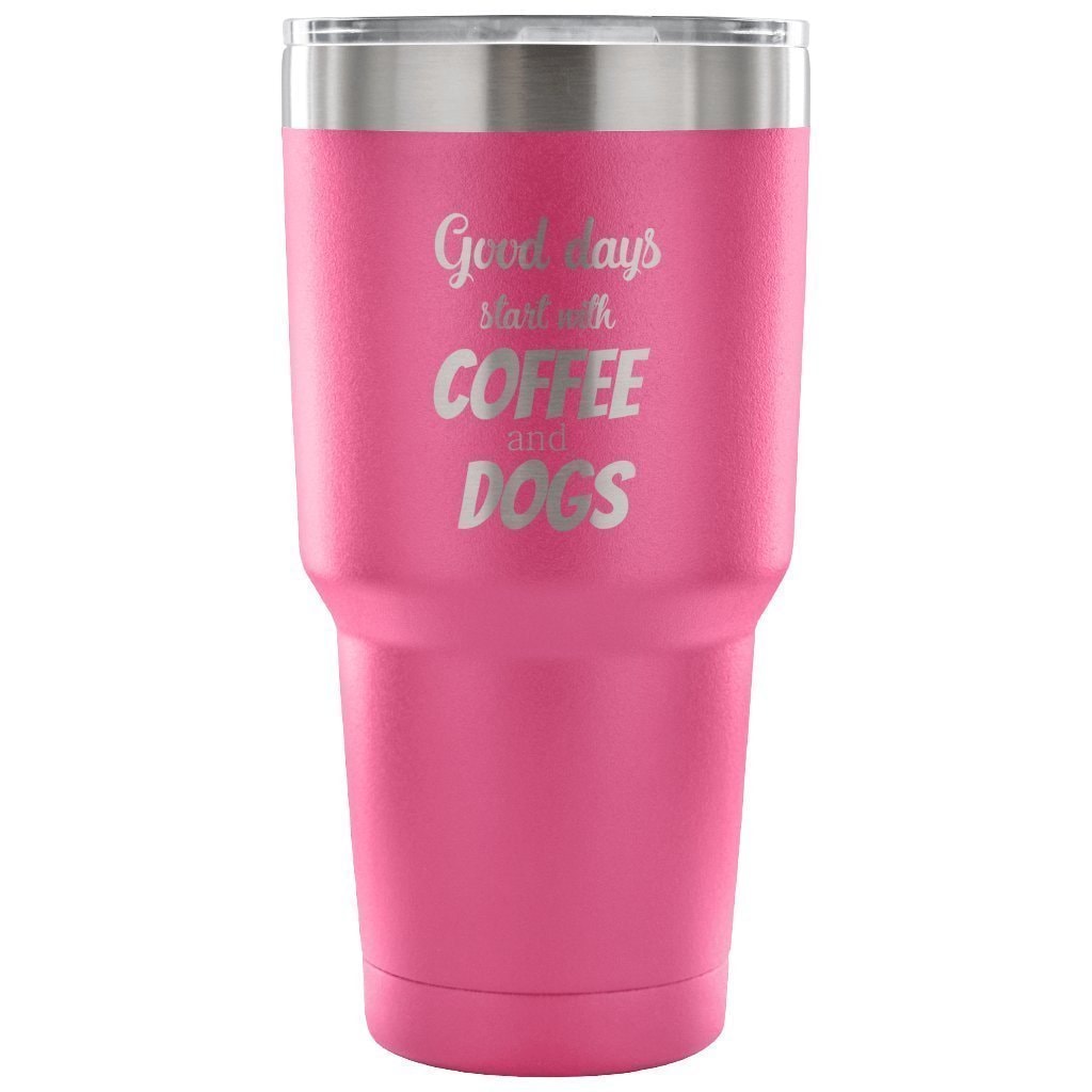 Coffee and Dogs 30oz Vacuum Tumbler for Veterinarians