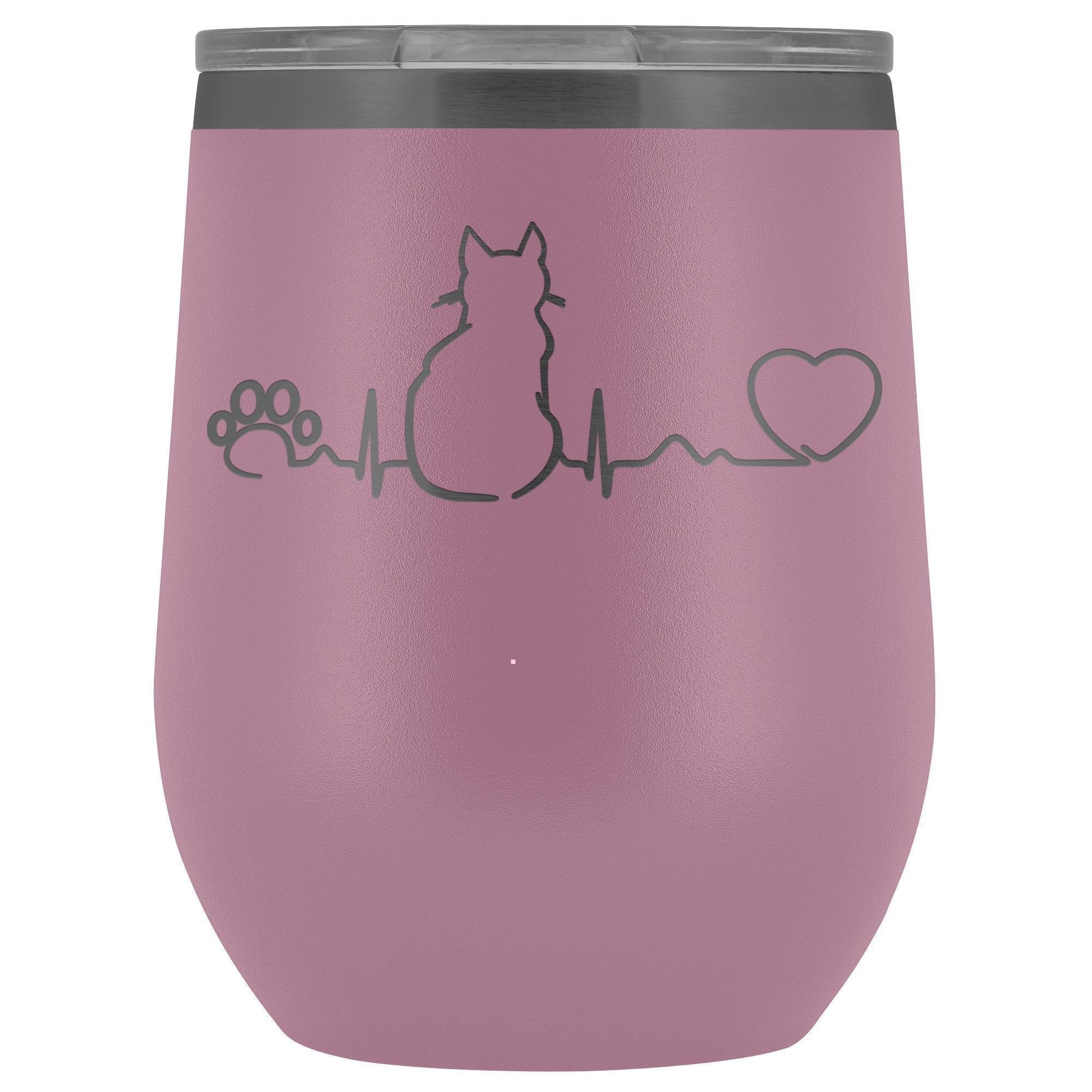 Cats Cat Pulse 12oz Stainless Steel Wine Tumbler - Polar Camel Insulated Tumbler