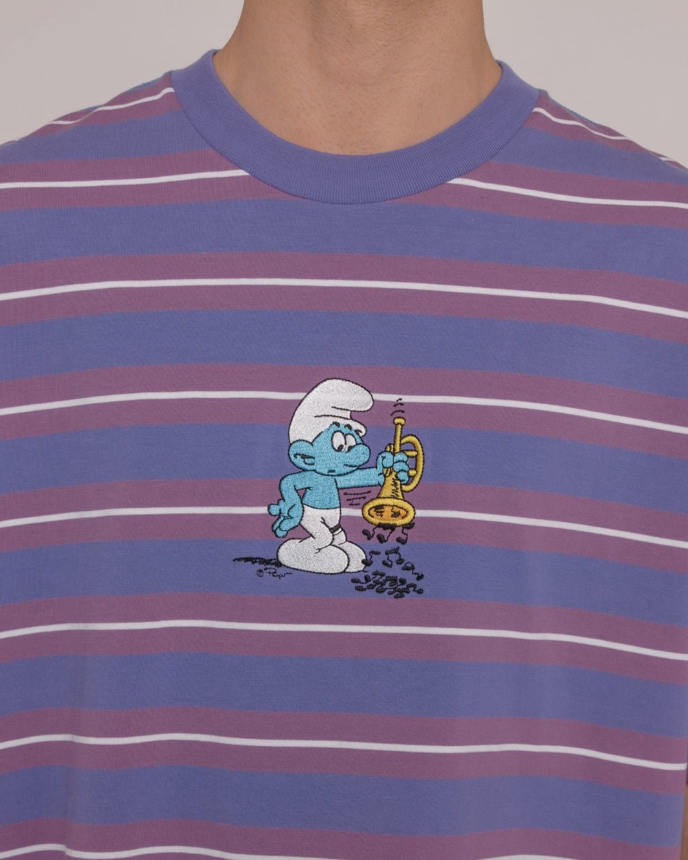 Smurfs Flat Note Oversized Graphic Tee - Unisex 100% Combed Cotton 250 GSM